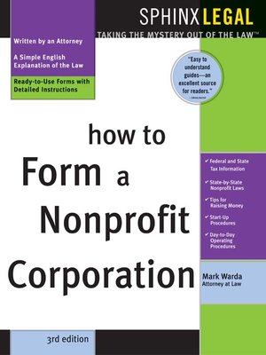 cover image of How to Form a Nonprofit Corporation, 3E